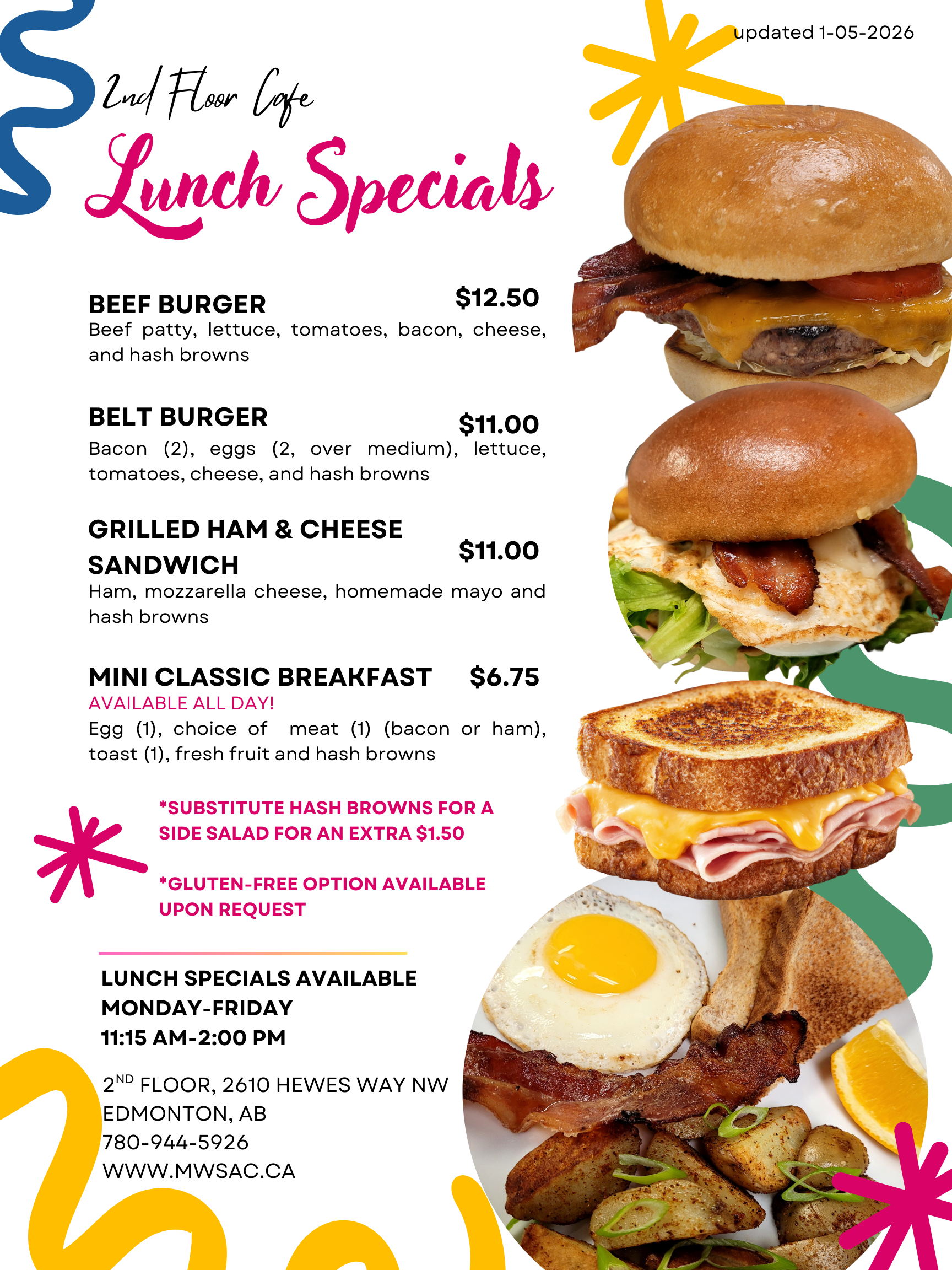 2026 cafe lunch specials